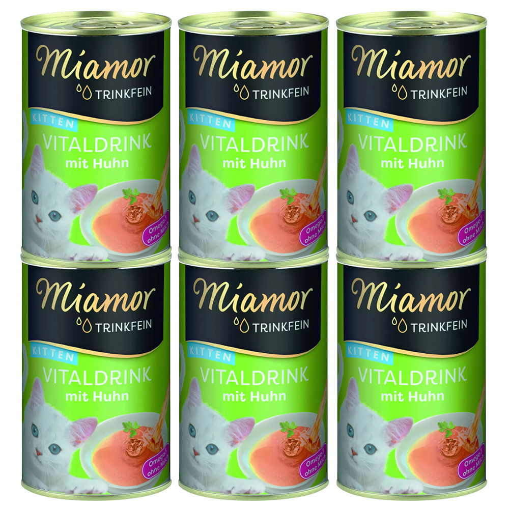 MIAMOR Vitaldrink Kitten z Kurczakiem Napój Nawadniający dla Kociąt 6x135ml
